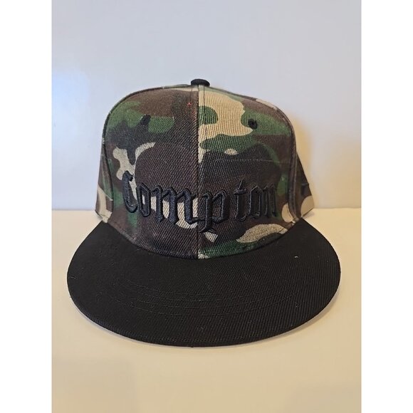STRAIGHT OUTTA COMPTON MONEY GANG EAZY DR DRE ICE CUBE NWA SNAPBACK CAP HAT CAMO - Picture 1 of 6